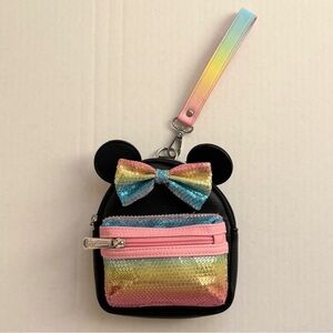 NWOT - Disney Loungefly Rainbow Sequin Wristlet